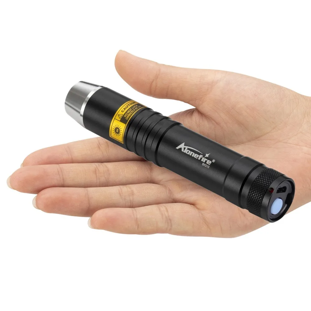 Linterna UV 365nm LED recargable USB – Blanco amarillo ultravioleta - imagen 2