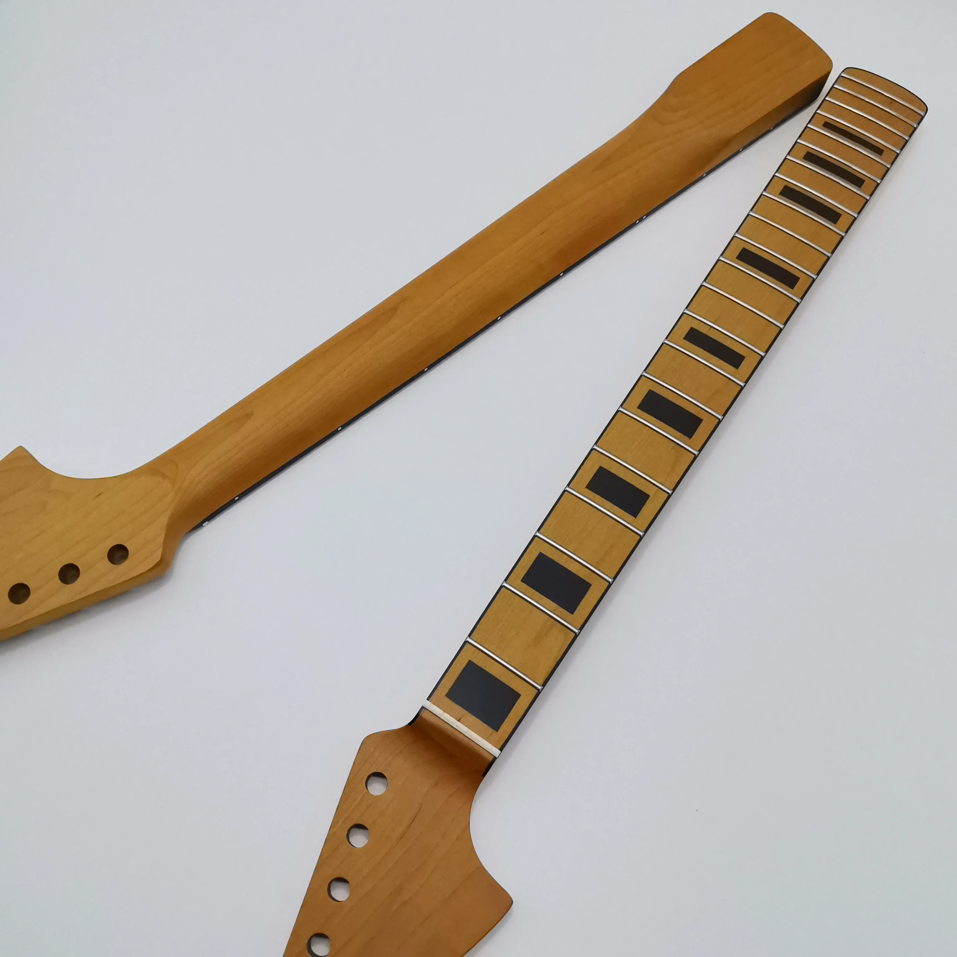 Left-handed Big Head Neck 22 Frets 610mm Roasted Maple Block Inlay Satin Finish