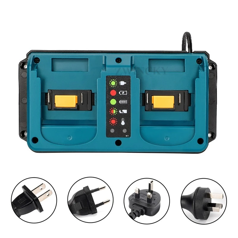 

Mini Dual-Charge Charger for Makita 18V LXT Lithium-ion Battery BL1815 BL1850 BL1840 BL1830 LXT-400 BL1820 Replace Fast Charger
