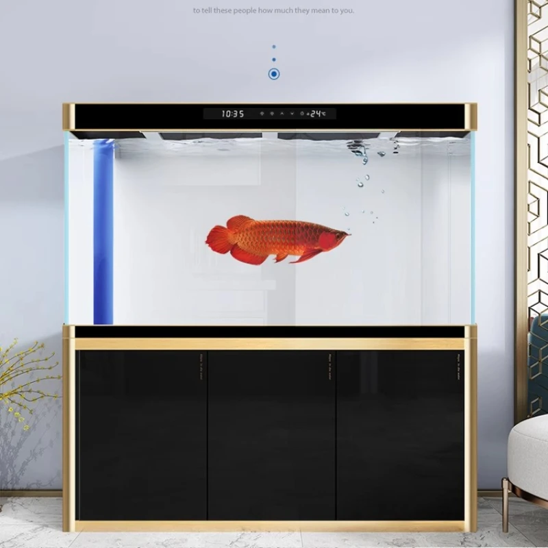 

Large Fish Tanks Modern Aquarium Ornamental Fish Living Room Fish Farm Aquarium Minimalist Design Home Furniture Acquario Lsyg