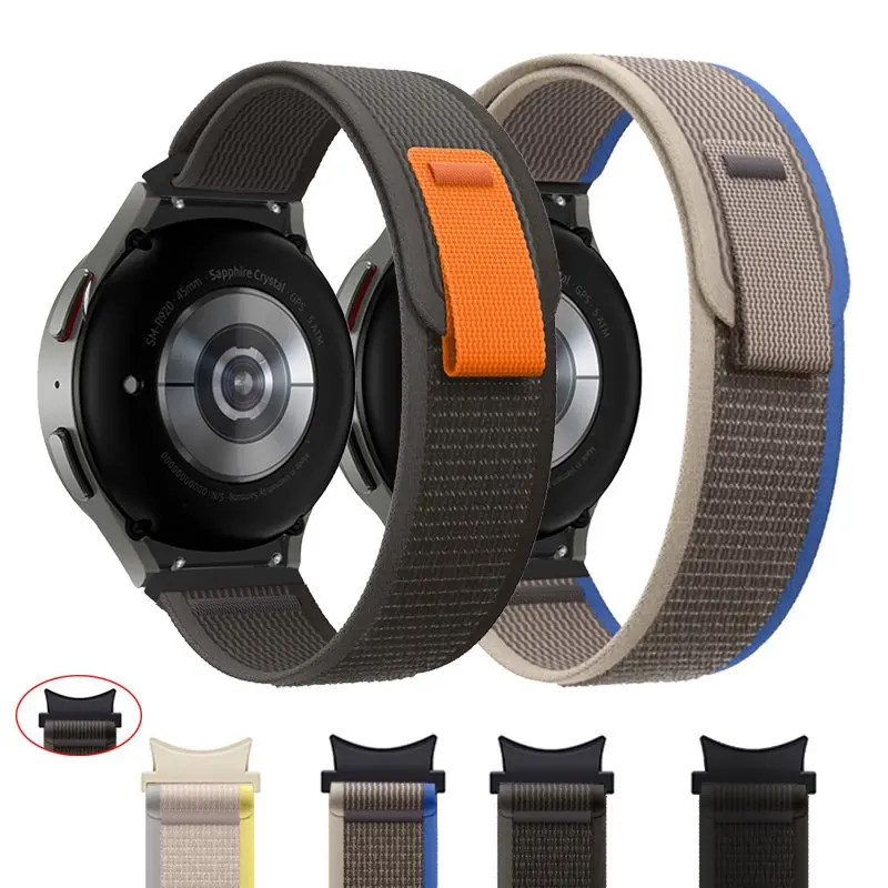 Nylon Band Strap Trail Loop For Samsung Galaxy Watch 4 5 6 7 FE 40mm 44mm/Watch 4 6 Classic Watch 5Pro 45mm Smartwatch Straps