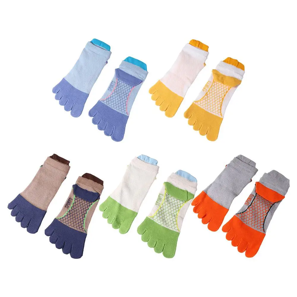 

Breathable Color Matching Children Sweat Absorbing Cotton Short Tube Socks Kids Hosiery Split Toe Socks Five-Finger Socks