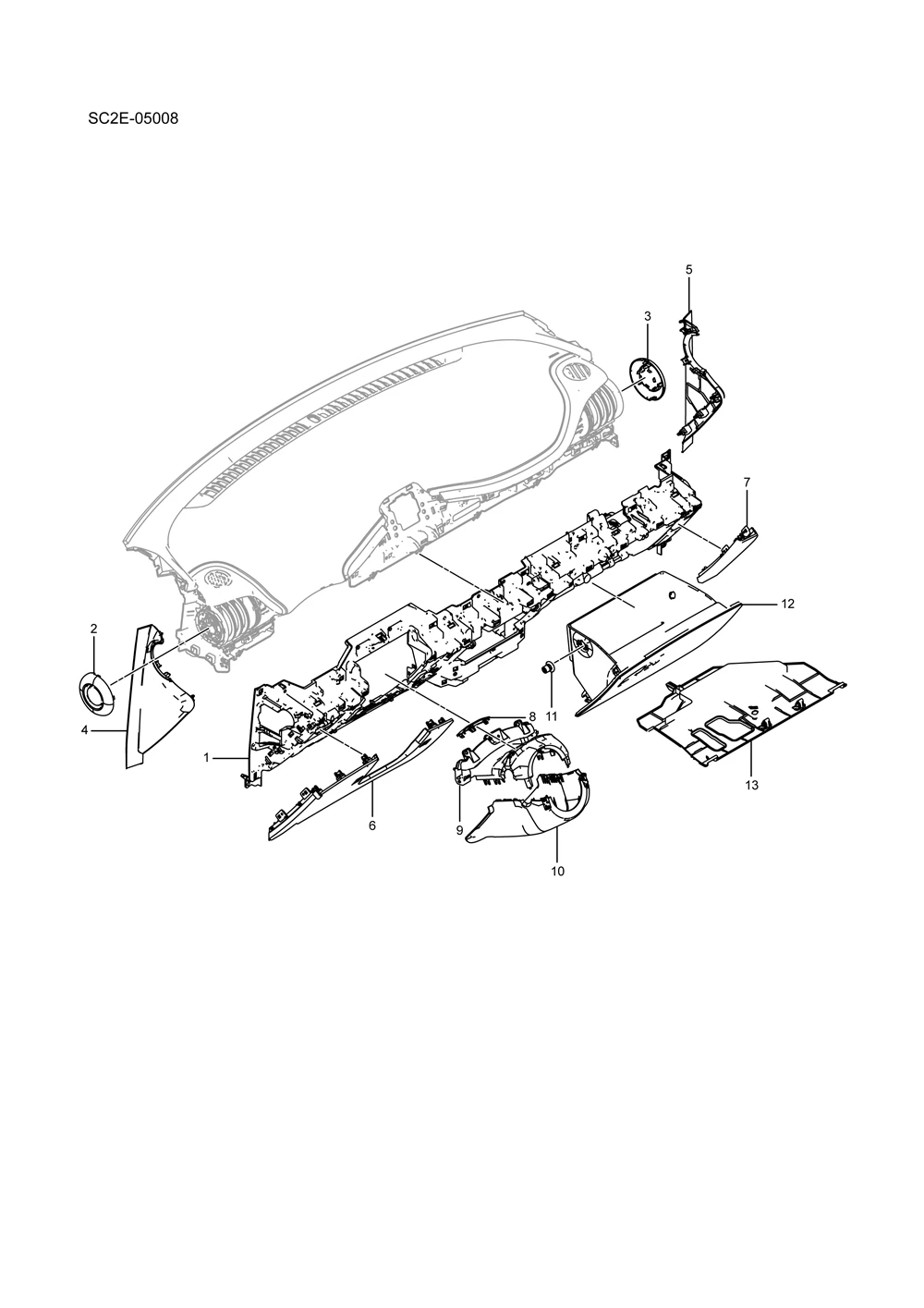 For Byd Atto3 Yuan Plus 2021-2025 Sc2e-05008 Instrument Panel Lower Body Original Car Accessories Para Auto Tools