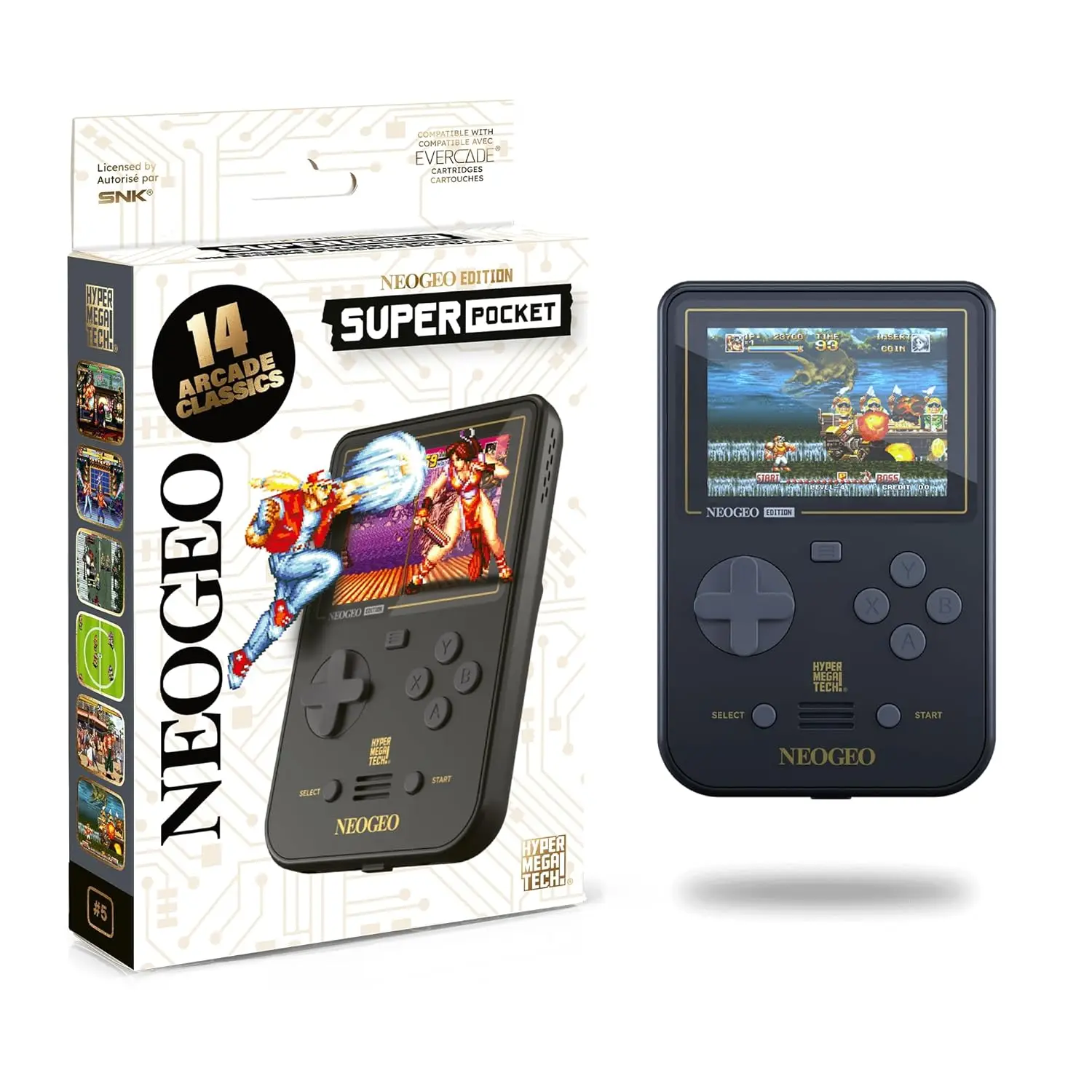 Super Pocket NEOGEO Edition: Portable Retro Gaming Console with Classic Games