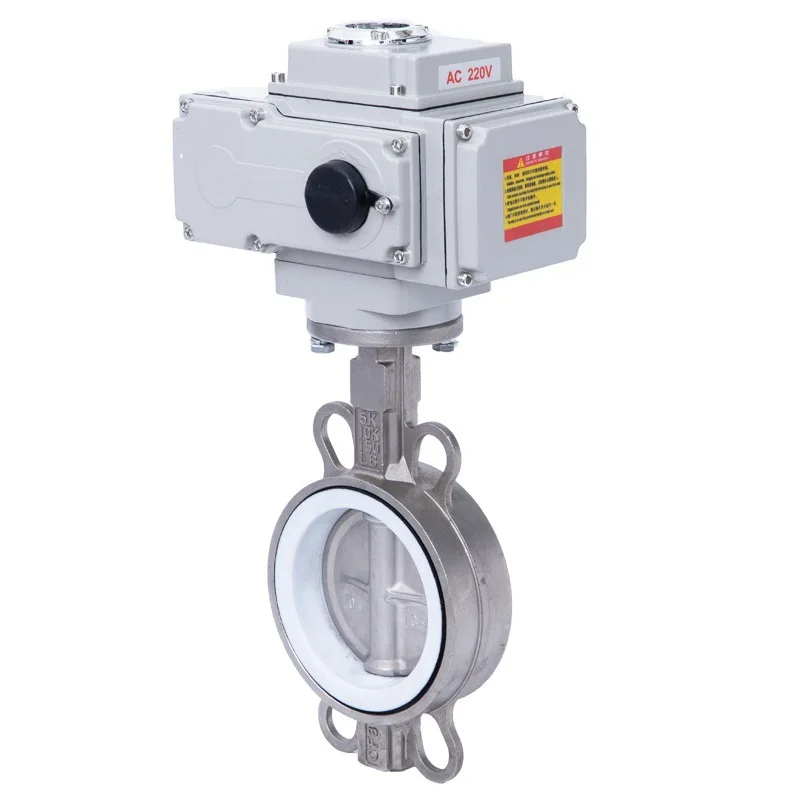 

Electric stainless steel tetrafluorine clamp butterfly valve D971F-16P soft seal explosion-proof valve