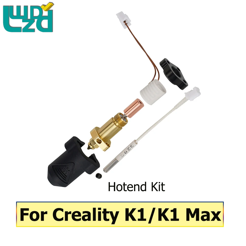 

Обновленный Hotend для Creality K1/ K1 Max Hotend Kit, керамический нагревательный блок, биметаллический радиатор, Высокоскоростной экструдер