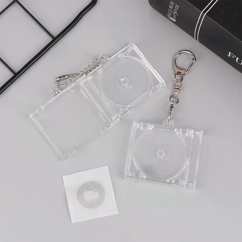 

1 PCS Blank Album Mini CD Case Key Chain For DIY Backpack Hanging Decor Keychain Pendant