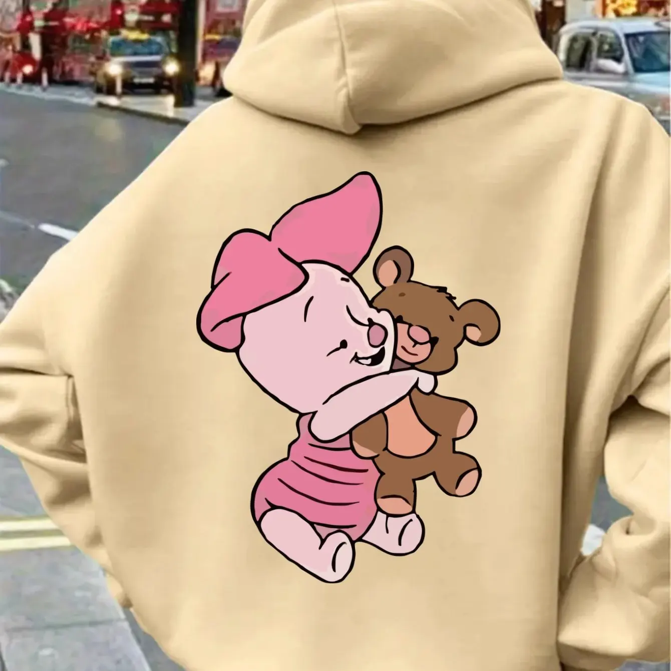 Disney Ferkel Muster Frauen Hoodie Herbst Winter Fleece Casual Unisex Pullover Sweatshirt Kleidung Hoody Übergroßen Streetwear