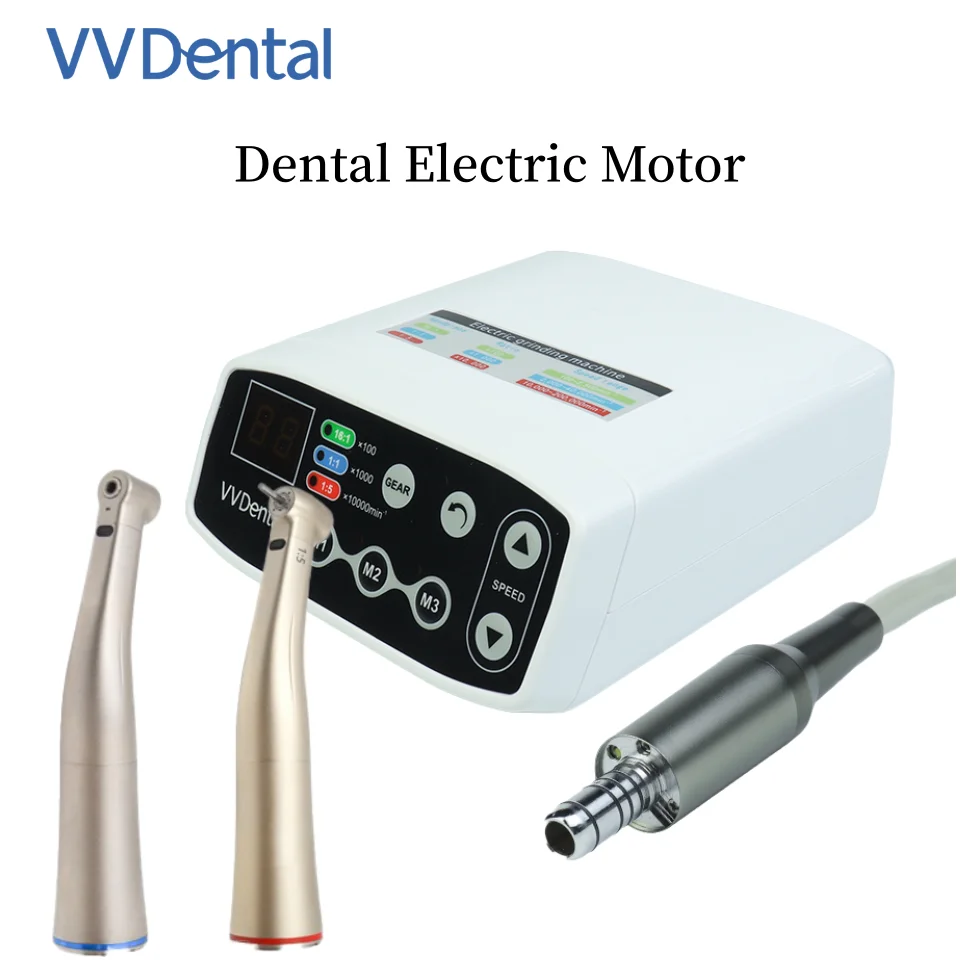 

VV Dental Dentistry Equipment Clinical Brushless Micromotor Fiber Optic Low Speed LED Handpiece 1:5/1:1 Electric Motor