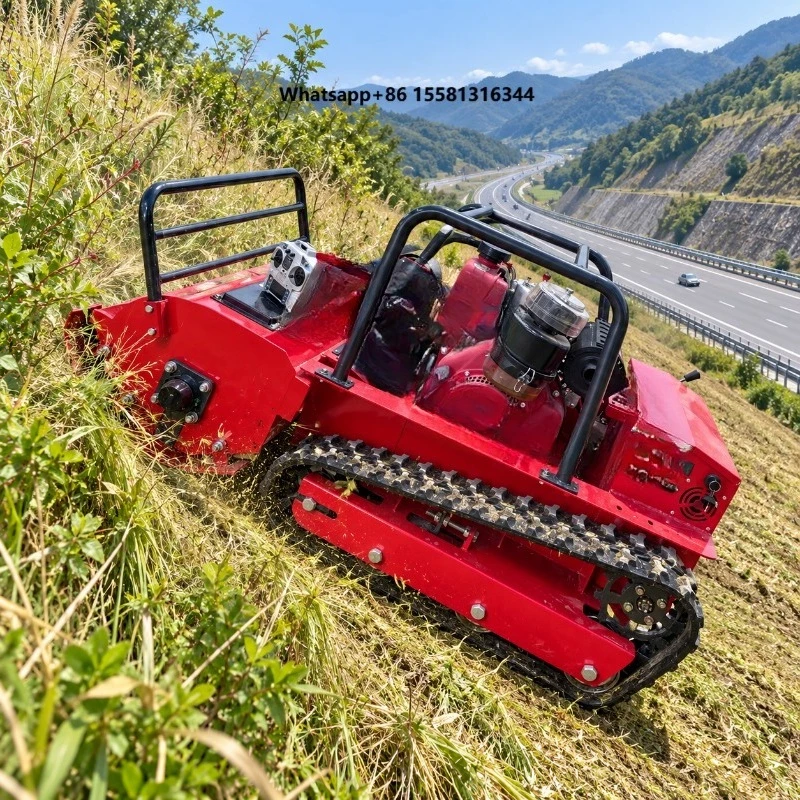 CE EPA 800mm Remote Control Flail Mower Crawler Flail Mower 12HP 15HP Engine Heavy Duty Grass Brush Cutting Machine