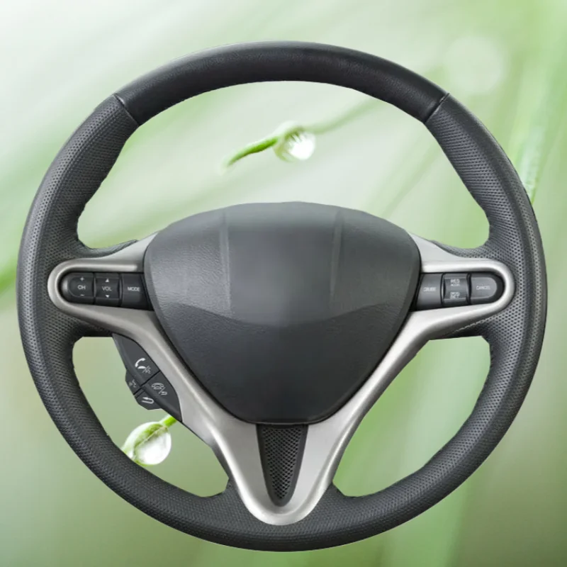 Customize DIY Artificial Leather Old Civic 8 2006 2007-2011 (3-Spoke) Accessories Car Steering Wheel Cover For Honda Civic