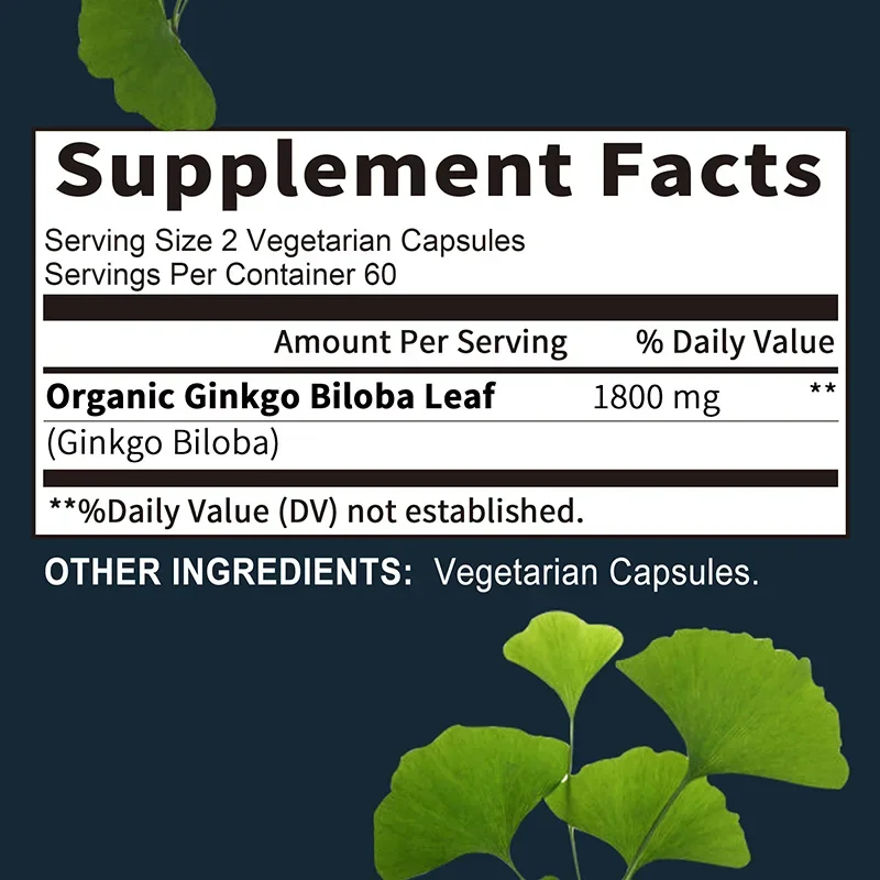 Ginkgo Biloba - Memory, Mood Improvement, Concentration Support