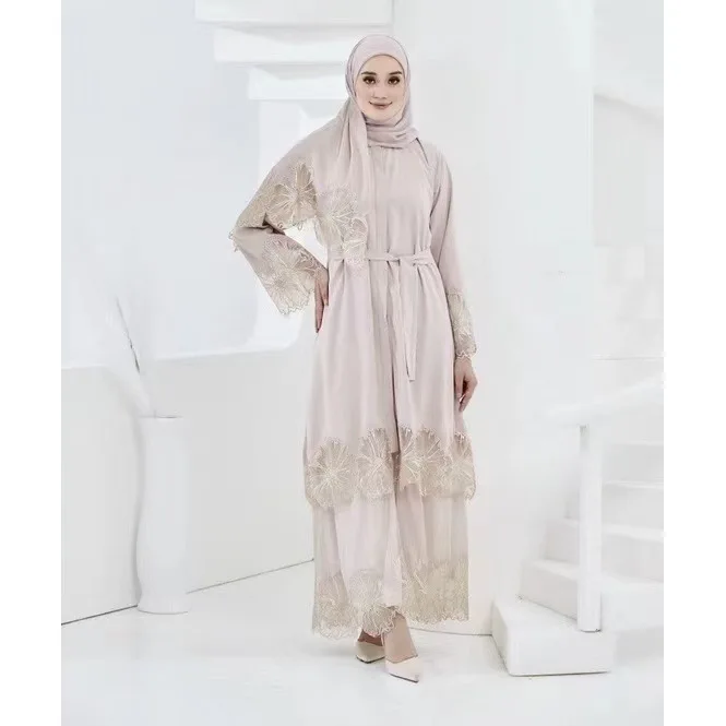 

Abayas for Women Dubai Dress Cardigan Lace Up Long Robe Eid Muslim Jalabiya Ramadan Morocco Arabic Vestidos Islam Modest Kaftan