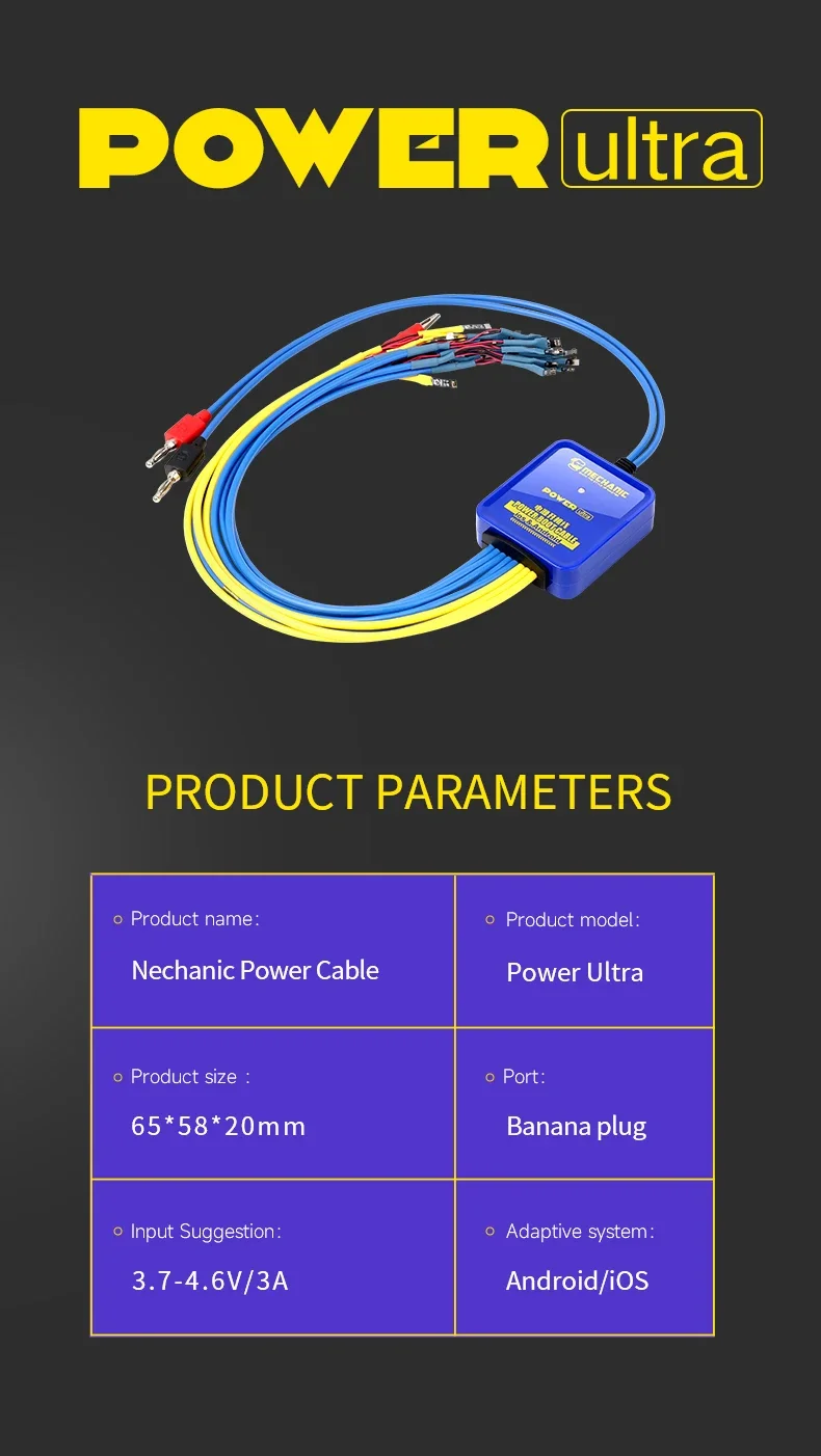 

MECHANIC Power Ультра управление загрузкой для IPhone 6G-15PM Android мобильный телефон инструмент для пайки материнской платы ремонтный шнур для проверки мощности