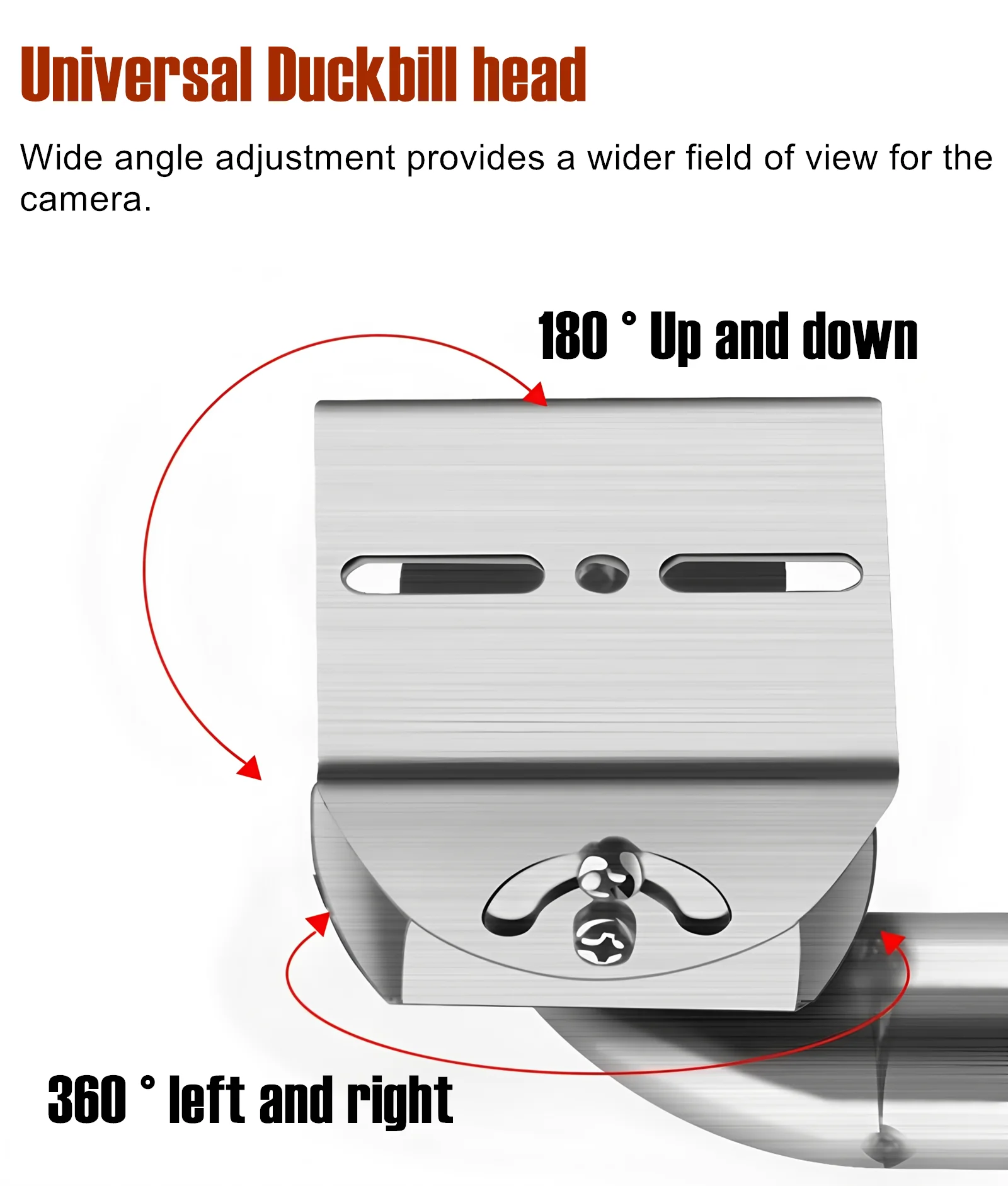L-Shaped Security Dual Camera Mounting Bracket 65cm Extended Horizontal Arm Stainless Steel Universal Bracket for Double Cameras
