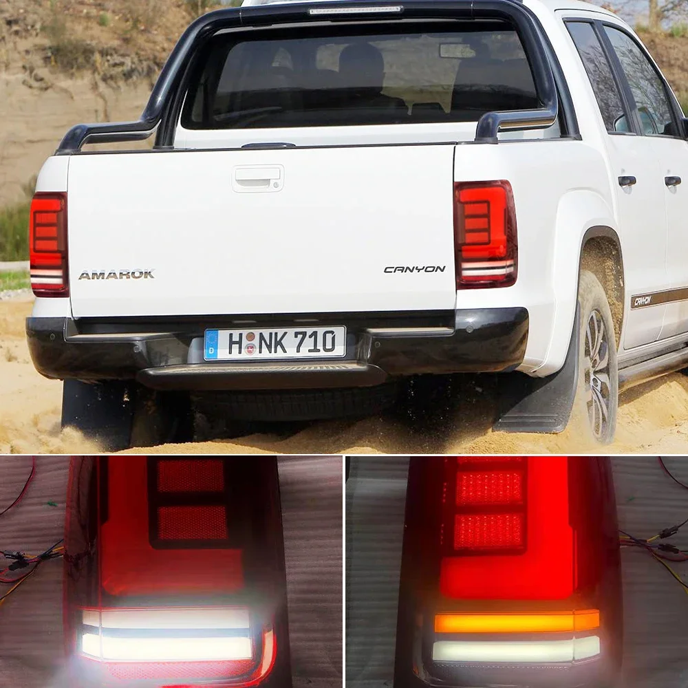 For VW Amarok V6 UTE 2008 - 2022 Car styling LED Taillight Red Rear Tail Light Brake Lamp brake light warning lamp