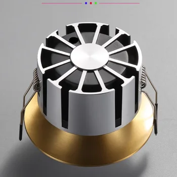 CANTH 無框 5.5/7.5/9.5 公分弧形射燈,金色穿孔 LED 嵌入式防眩光吸頂燈,銀色孔燈 10 最佳銷售 銀色吸頂燈 - №8