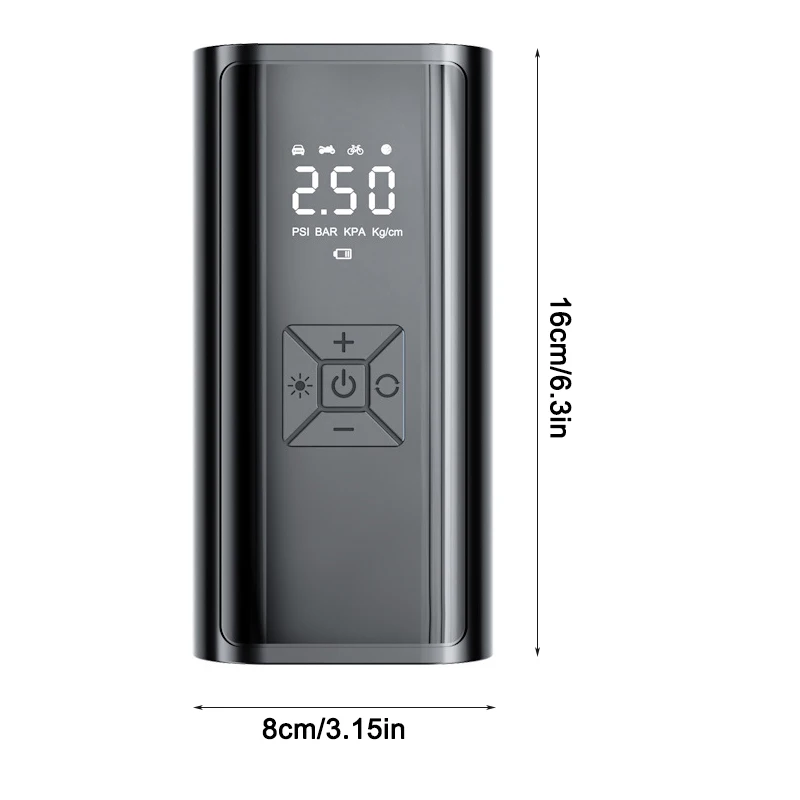 Mini Portable Tire Inflator, Car Air Compressor, Wireless Car Inflation Pump To Inflate Tires For Cars, Motorcycles, Bicycles！ view 3