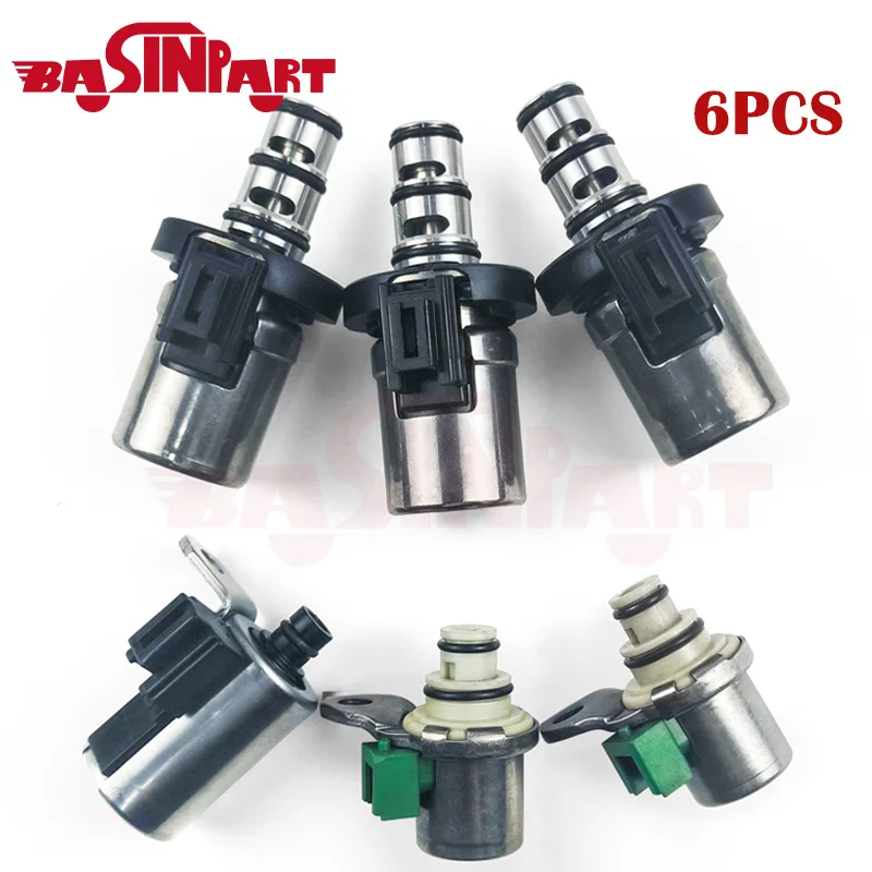 Conjunto de Válvulas Solenoides de Transmissão Automática FNR5 FS5AEL 5F27E 6PCS para FORD Mazda FS50-21-1F1 FS50211F1 Acessórios para Carros