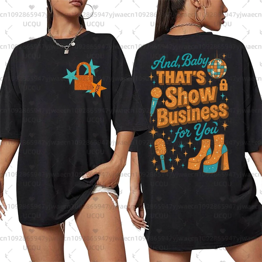 The Life of A Showgirl Tour 2025 Graphic T Shirt Men Women Vintage Fashion Short Sleeve T-shirts Hip Hop Clothing Cotton T-shirt