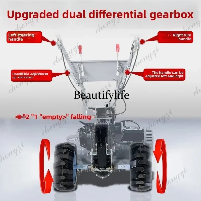 AB AB02 self-propelled grass returning machine Zongshen straw crusher small agricultural