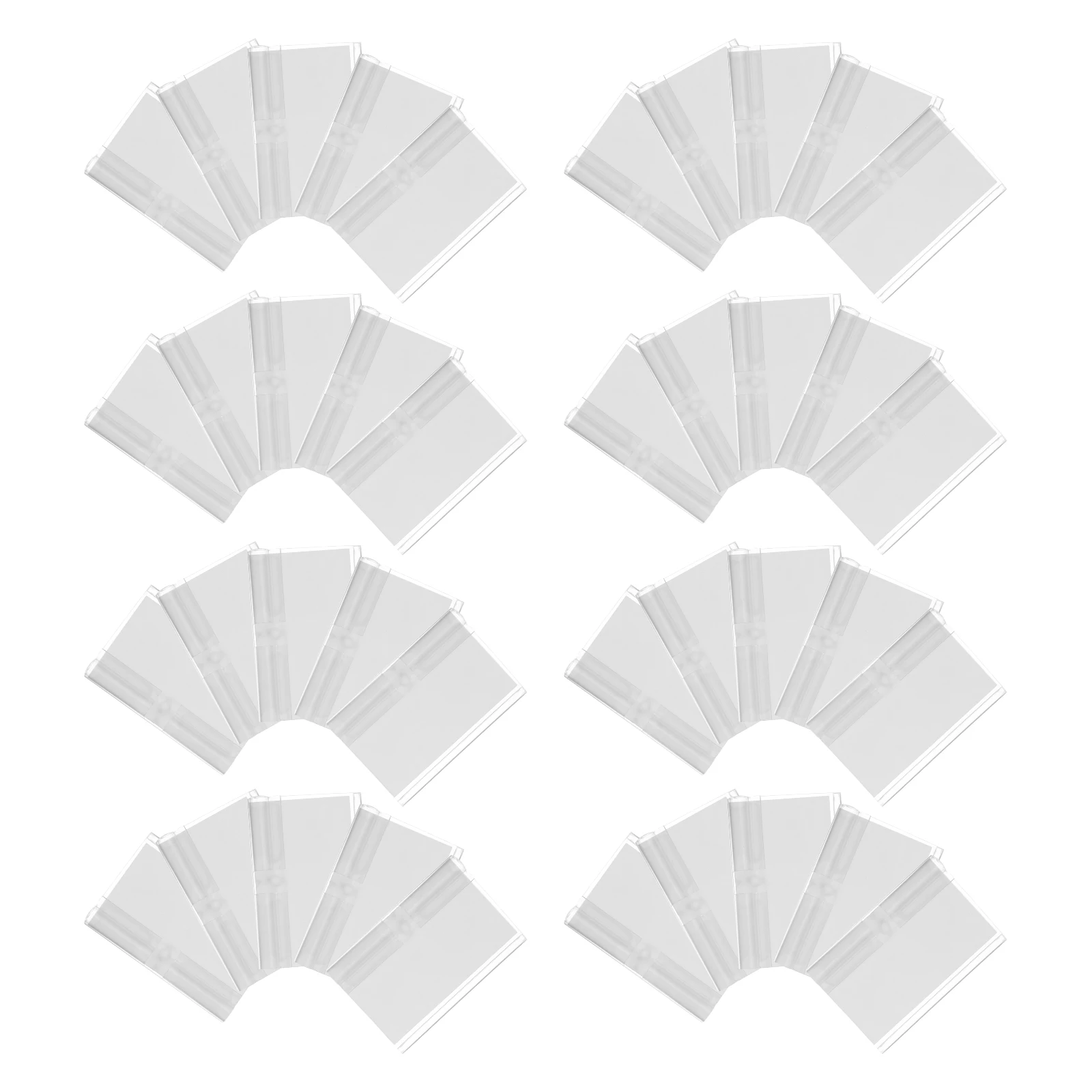 

50 Set Transparent Hook Label Holder Clip on Price Tags Commodity Sign Labels Paper Clip-on Shelf Holders for Storage Bins
