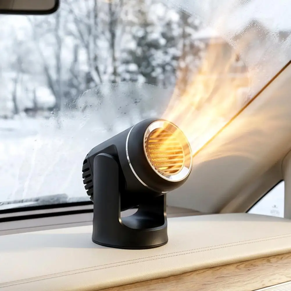 Electric Heating Fan for Car Car Heater Defroster, 12V Electric Heating Fan for Auto Windshield Defogging, Desktop Space Heater
