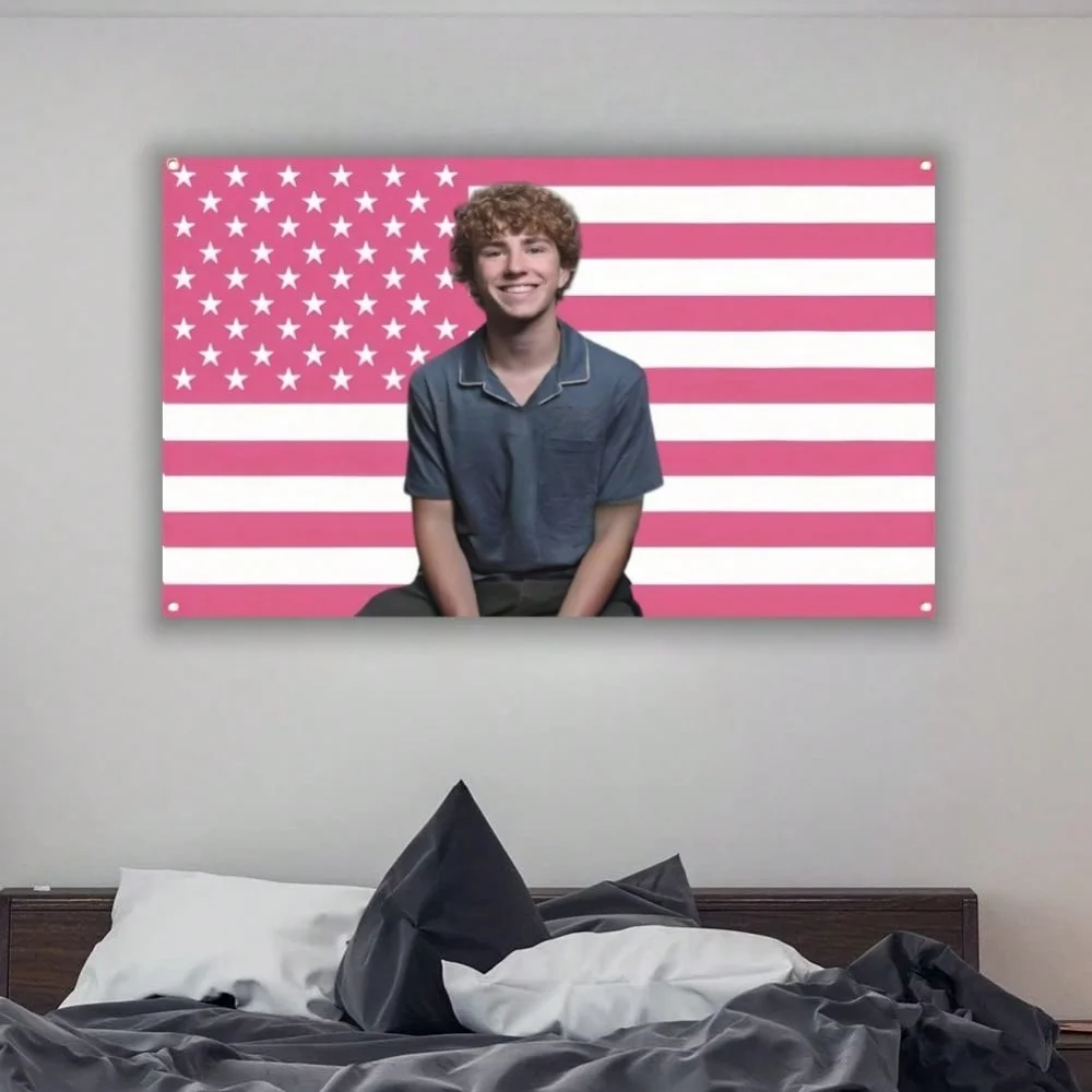 Pink Walker Flag Funny American Flag Scobell Polyester Tapestry Dorm Bedroom Living Office Yard Garden Party Gifts