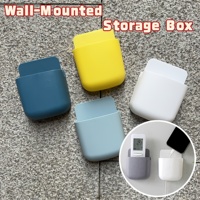 Wall-Mounted Remote Control Storage Box, Plastic Hanging Holder for Pens, Brushes, and More - Bathroom, Bedroom, Desk Organizer