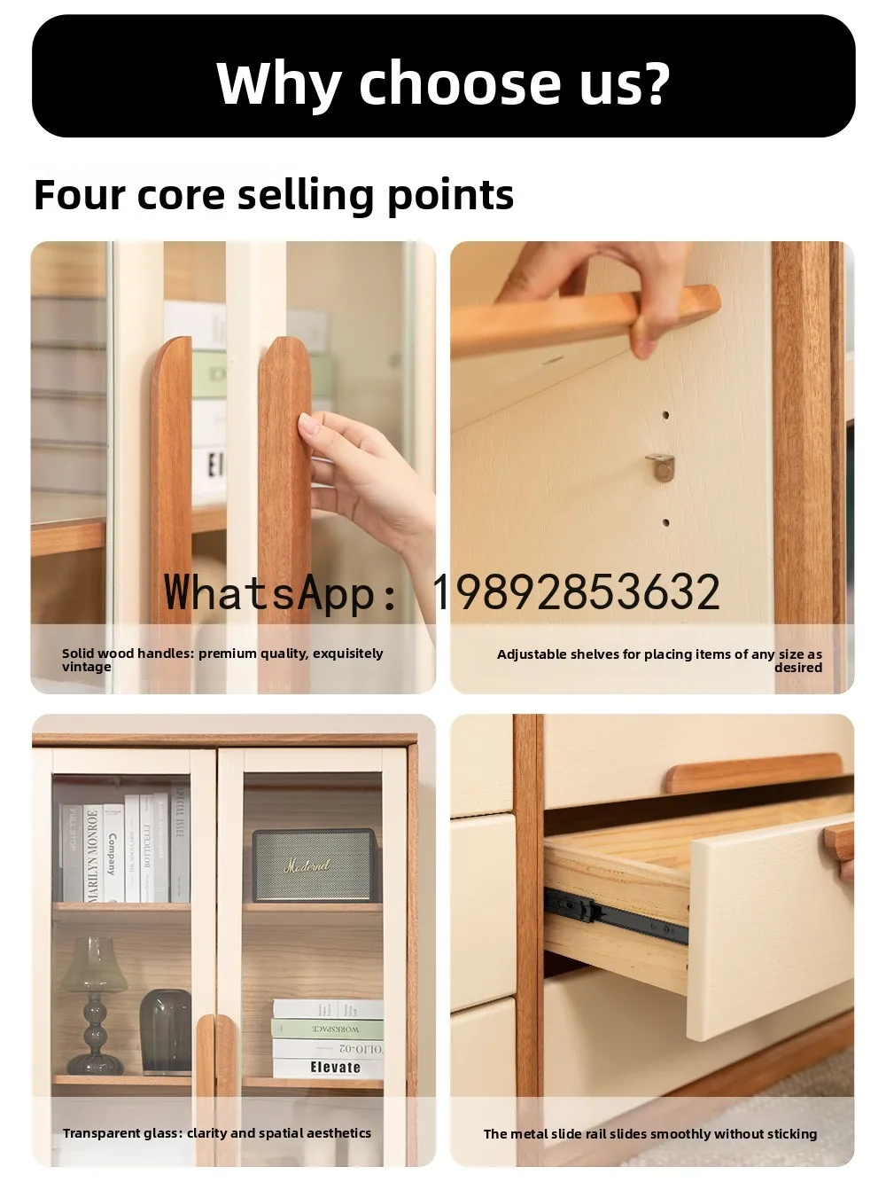 ZZ Modular Bookshelf Combination Solid Wood Floor-standing Living Room Home Storage Wall Display Multi-layer Bookshelf