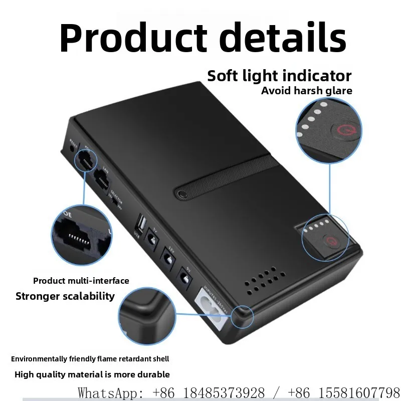 Mini DC UPS Uninterruptible Power Supply 5V 9V 12V for Router Modem CCTV Camera Phone Backup Power Bank