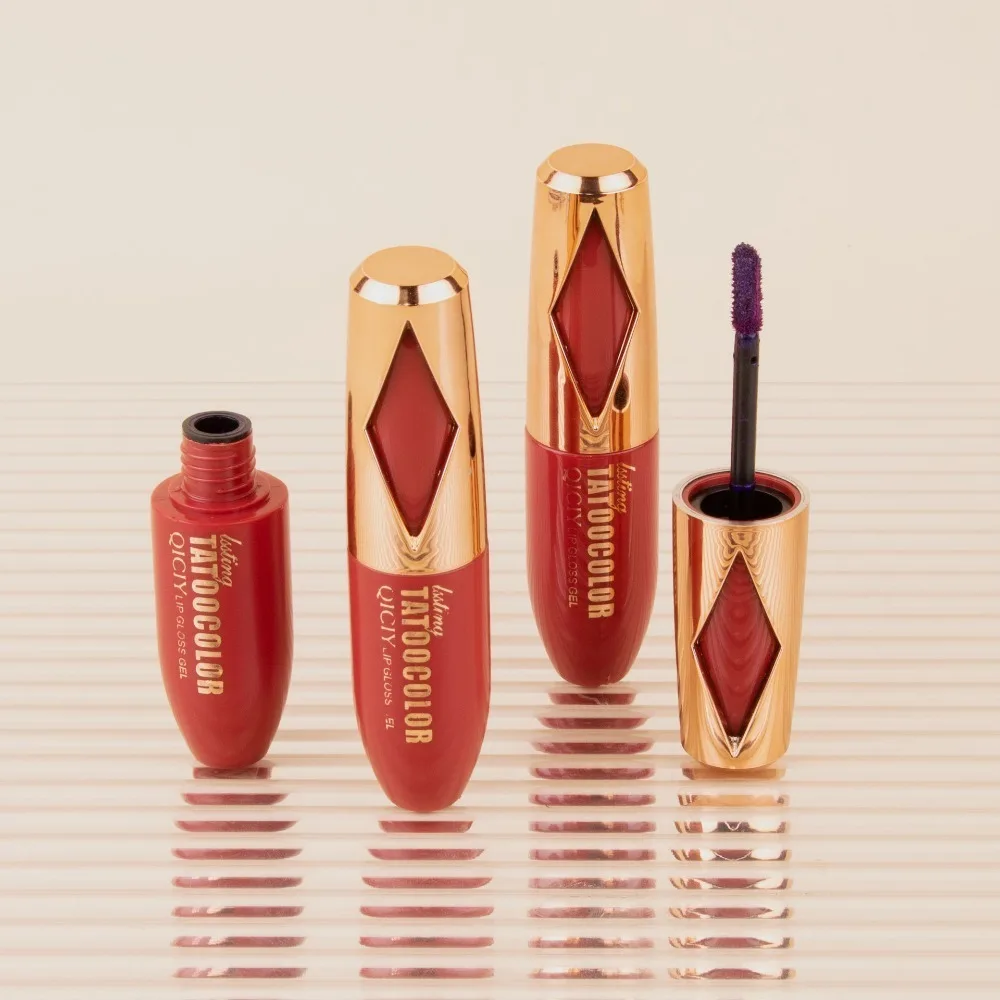 2Pcs Matte Peel Off Lip Stain Long-Lasting Non-Sticky Cup Tear Lip Gloss Proof Tint Transfer Waterproof Lip Glaze Stage