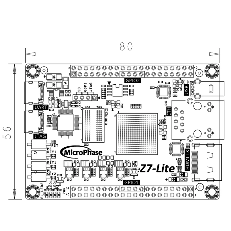 Placa de desenvolvimento FPGA ZYNQ Core XILINX ZYNQ7000 7020 7010 Z7 Lite