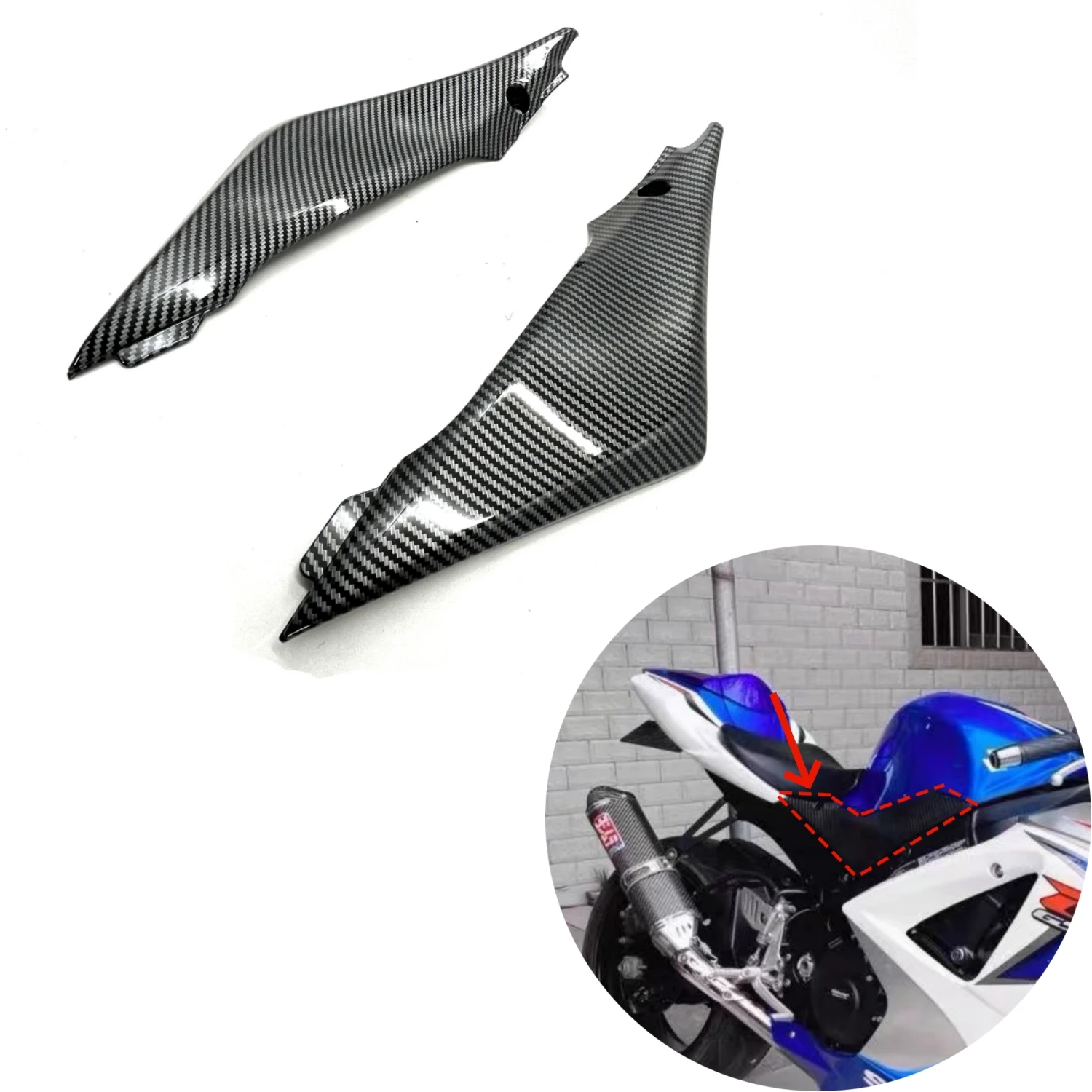 

Tank Side Covers & Seat Side Fairing for Suzuki GSXR1000 K5 2005-2006 – ABS Motorcycle Bodywork Kit