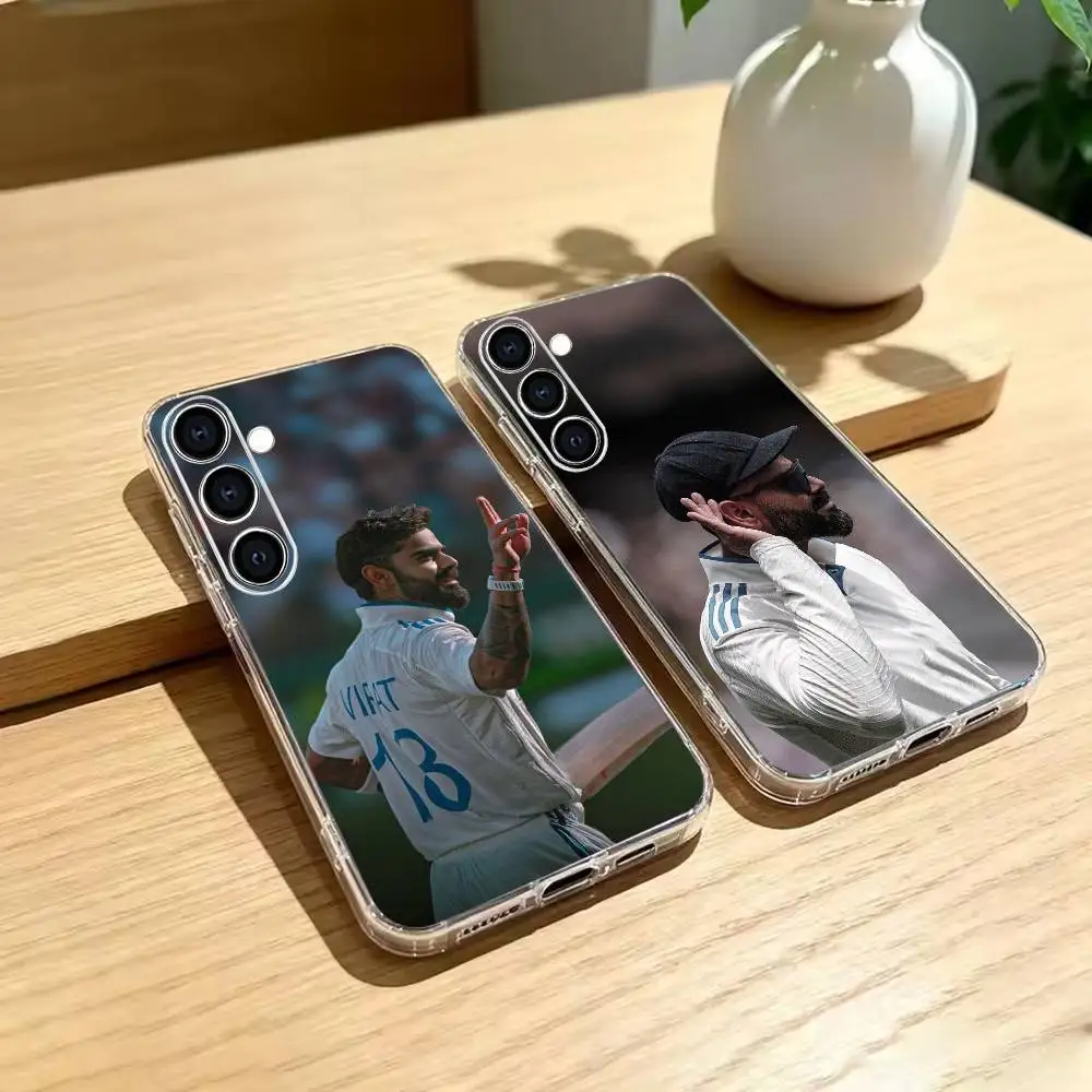 Virat Kohli Cup my ear  Phone Case Transparent Soft TPU Case For Samsung A73,A72,A70,A71,A53,A52,A51
