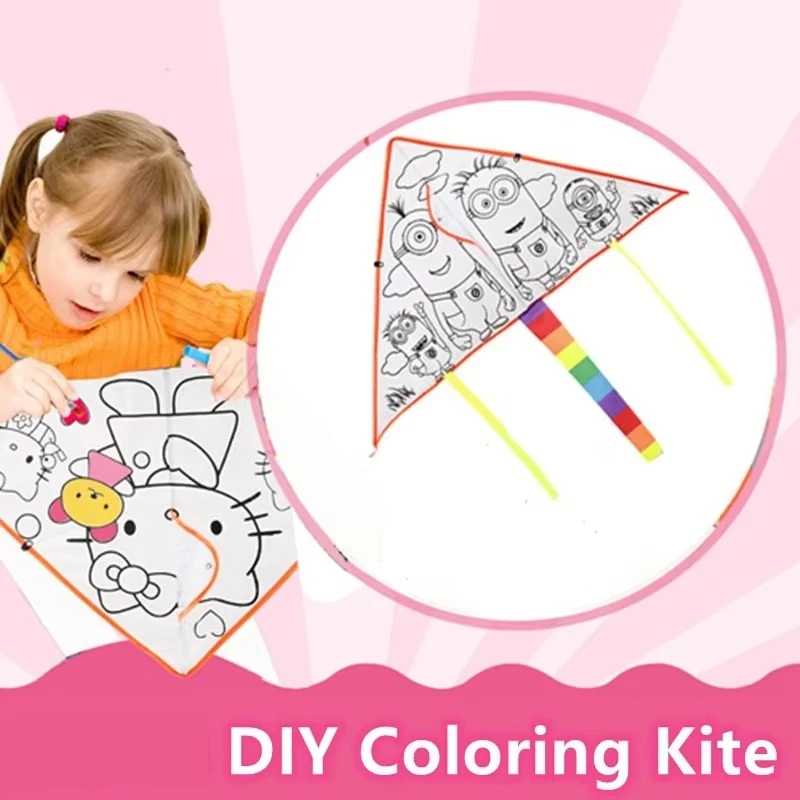 3-delige doe-het-zelf-vliegerset - gemakkelijk te vliegen witte vliegers met draaibare lijn, perfect voor buitenactiviteiten voor kinderen op parken, stranden, graslanden