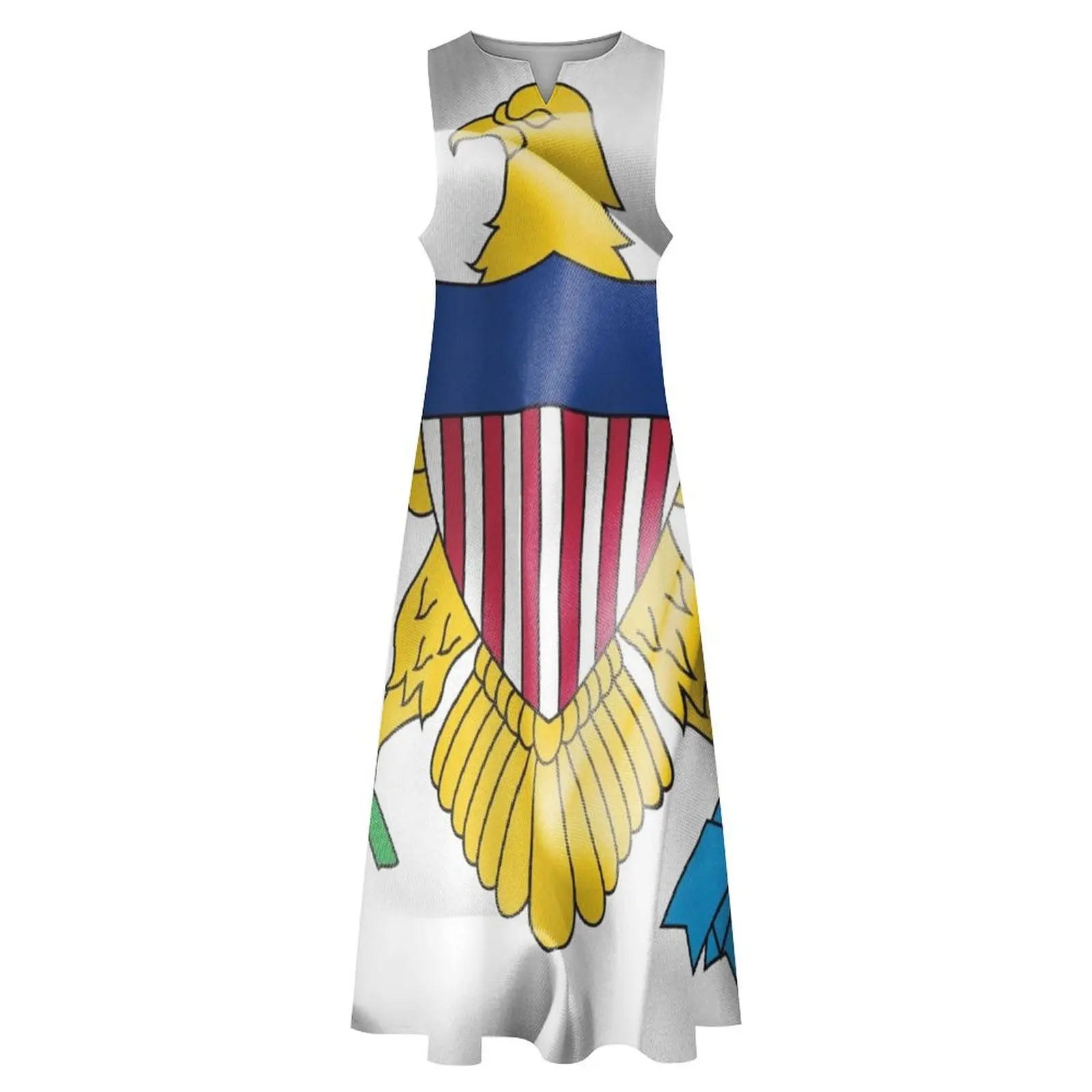 United States Virgin Islands Flag Long Dress women\