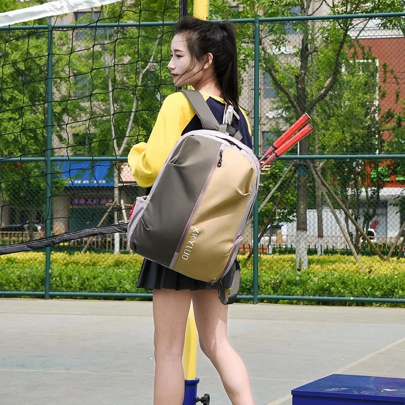 Women Backpack Tennis Badminton Racket Rucksack Large Capacity Light Separate Shoe Compartment Travel Backpack Student Bookbag