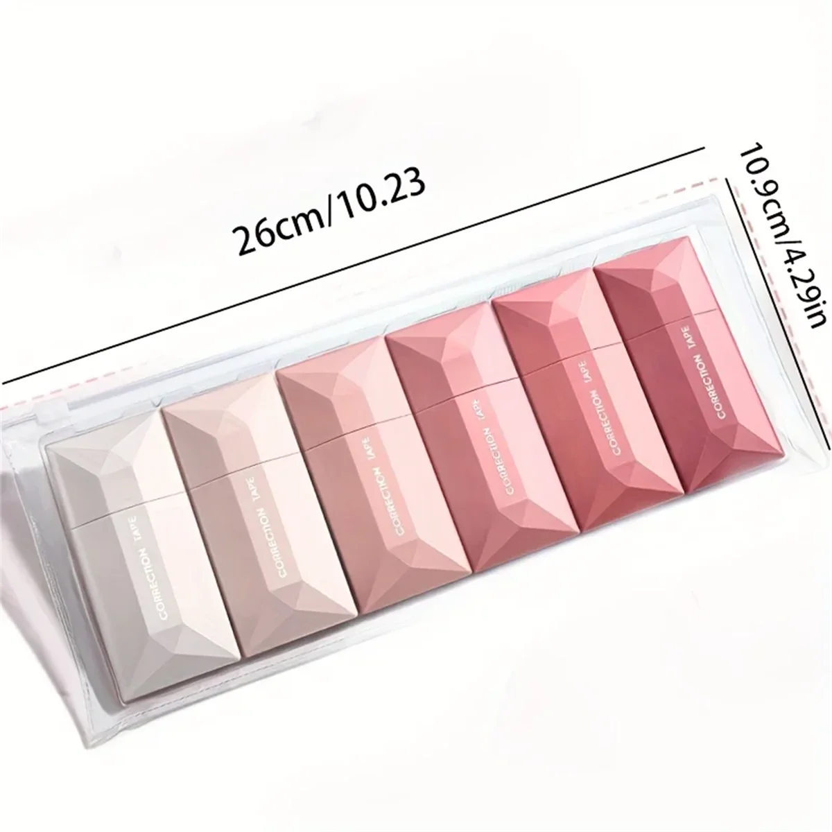 WQN 귀여운 오류 교정 테이프, 학생 오류 지우개 테이프, 펜 유형 학교 사무용품, 창의적인 문구, 팩당 6 개, 5mm * 6m