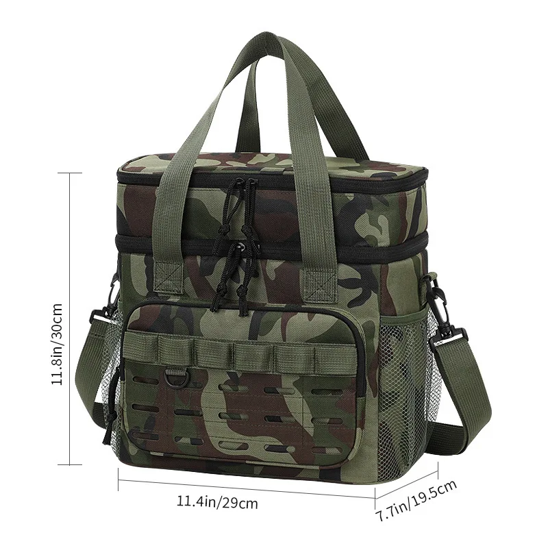 17L Insulated Cooler Bag Tactical Lunch Box for Men Expandable Work Camping Outdoor Picnic Heavy Duty Leakproof Thermal Bag