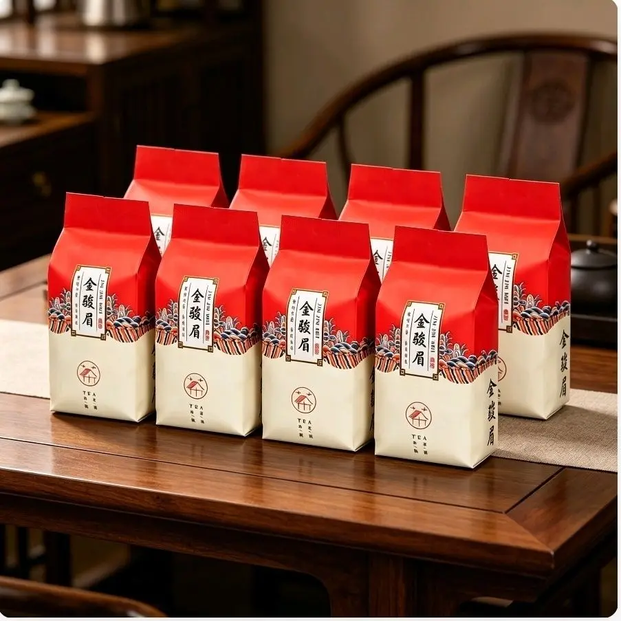 Classic Blacktea Bag Jinjunmei Dahongpao LapsangSouchong Custom Bag Green Teabag Longjing Biluochun Tieguanyin 100g/250g/500gBag