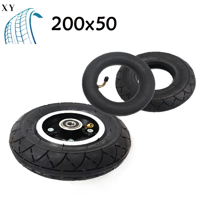 Electric Scooter 200x50 inner tube outer tire with wheel hub for Razor Scooter E100 E150 E200 eSpark Crazy Cart scooters