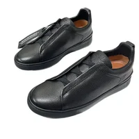 Chaussures à lacets en cuir véritable de haute qualité, style vintage, printemps-automne 2026, pour homme, couleur unie, bout rond, coupe basse, semelle plate. 5