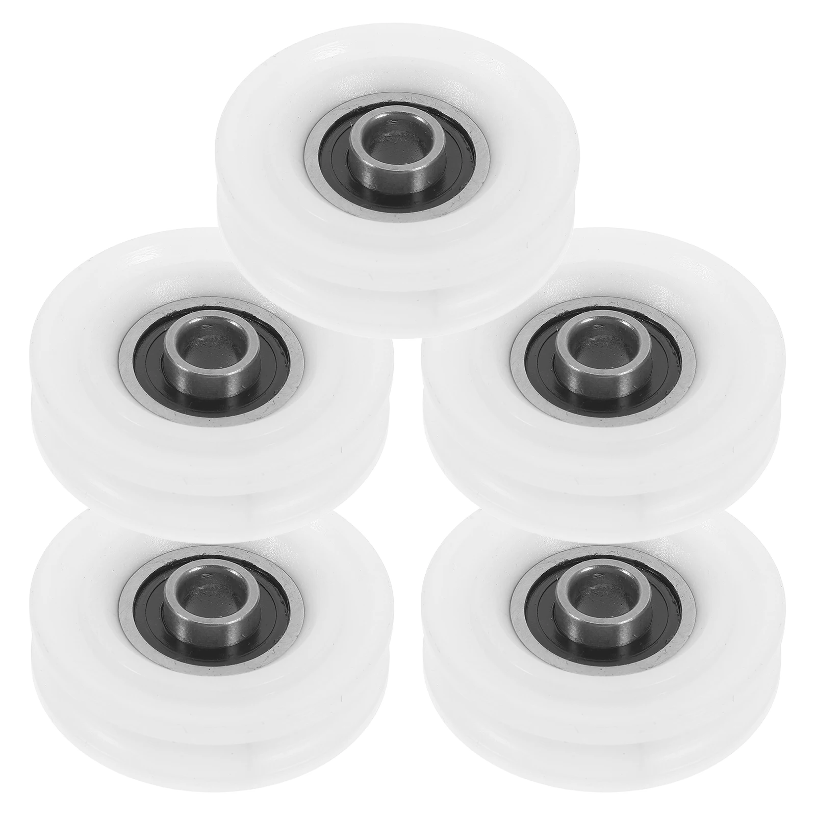 

5 PCS Pulley Door Row Guide Bearing Groove Wheel and Window Pulleys for Mechanical Equipment