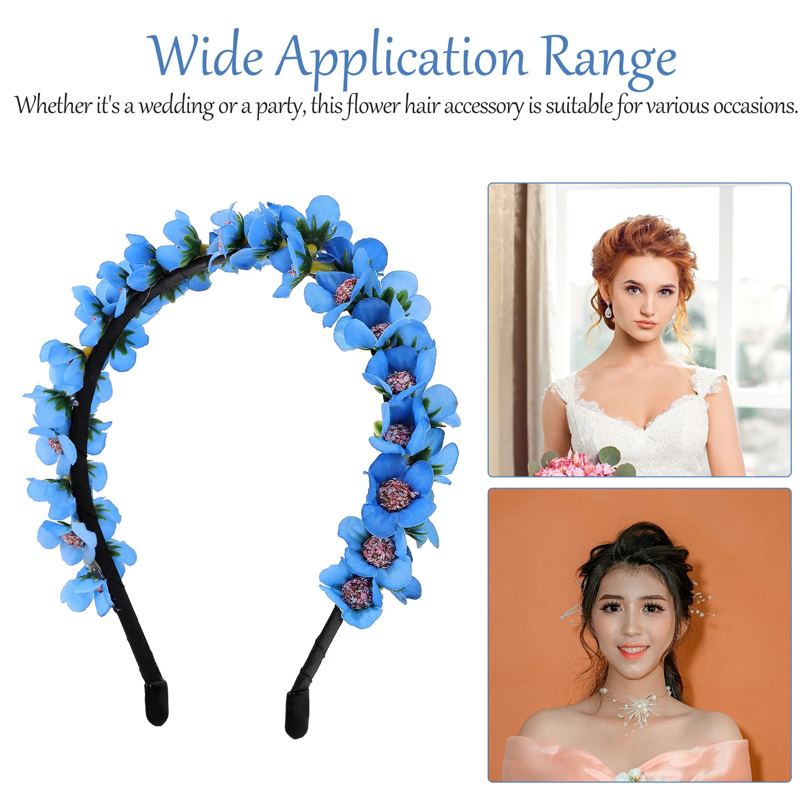 

Elegant Flower Headband for Women Floral Headpiece Bridal Wedding Party Accessory Lightweight Comfortable Design Realistic