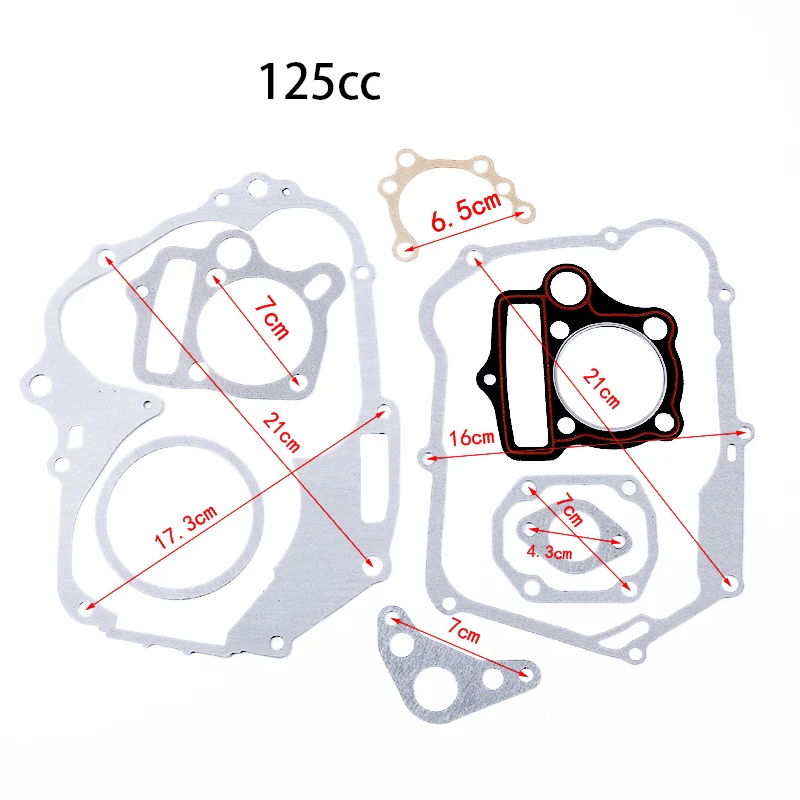 For 70cc 90cc 110cc 125cc ATV Dirt Bike Kart Scooter Moped Horizontal Engine Gasket Cylinder Piston Gasket Set