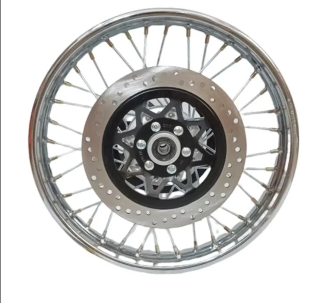 For For Motorcycle Dual Disc Brake Spoke Front Wheel Hub FOR GN250 GS750 Retro Modified Steel Wheel Assembly Disc Brake Disc 1PC