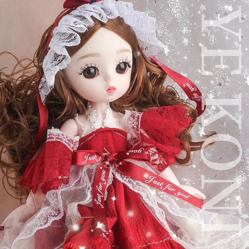 26cm Doll Children Play House Simulation 13 Joints Movable Evening Gown Princess Doll Toy Girls Dress Up Doll Toys Birthday Gift