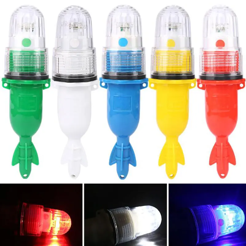 

1Pc Night Fishing LED Net Mark Light Beacon Buoy Signal Indicator Light Floating Flash Warning Light 5Colors For Attracting Fish