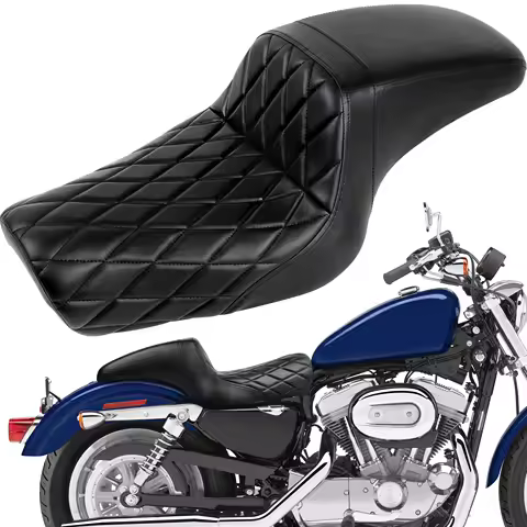 Two Up Driver Front Rear Passenger Seat Cushion Pad Motorcycle Accessories For Harley Sportster XL883 XL1200 48 72